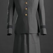 The military uniform worn by late Brig. Gen. Hazel Johnson-Brown, a former Mason faculty member, is on display at the Smithsonian National Museum of African American History and Culture. (Photo courtesy of the Collection of the Smithsonian National Museum of African American History and Culture, Gift of Alice Calberb F. Royal).